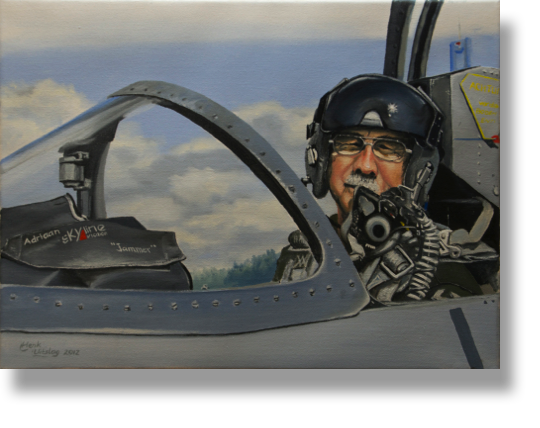 Commissioned work
Skyline Pilot in L-39 Albatros
by colleagues 40 x 30 cm